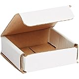 Aviditi M331 Crush Proof Corrugated Mailer, 3" Length x 3" Width x 1" Height, Oyster White (Bundle of 50)