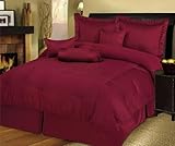 Harmony 7-piece Comforter Set Queen Burgundy