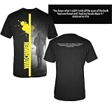 The Watchmen Rorschach with Stripe Black T-shirt Tee