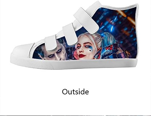LeonBin Custom Harley Quinn Velcro Kids Canvas Shoes Girls/Boys Unisex