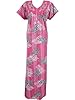 Kaftan Caftan Dress Pink Printed Knit Night Gown Dress Muumuu Nighty Dresses Xl