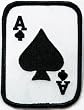 Ace of Spades Embroidered Patch Iron-On Poker Card Emblem