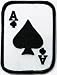 Ace of Spades Embroidered Patch Iron-On Poker Card Emblem
