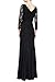 Viwenni Women's Lace 2/3 Sleeves Long Bridesmaid Prom Homecoming Gown Long Dress