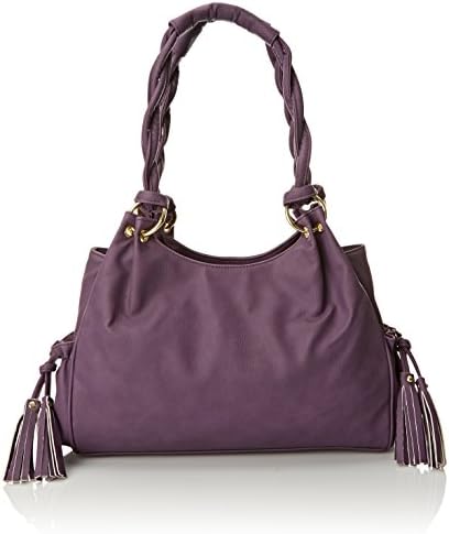 DEL MANO 1384023 Top Handle Bag, Purple, One Size