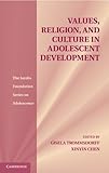 Values, religion, and culture in adolescent development