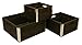wald imports - Set of 3 Distressed Wooden Crates for Storage - Decorative Wooden Crate Set for Home Decoration & Display - Vintage Storage for Household Goods
