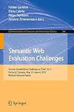 Semantic web evaluation challenges : SemWebEval 2015 at ESWC 2015, Portoroz, Slovenia, May 31 - June 4, 2015 : revised selected papers