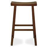 International Concepts 1S43-682 24-Inch Saddle Seat Barstool, Rustic Oak