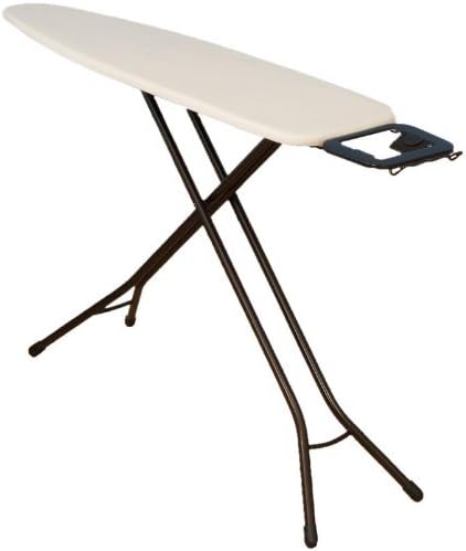 Household Essentials Fibertech Top Bronze Finish 4-Leg Ironing Board with Natural Cotton Cover by Whitney Designs