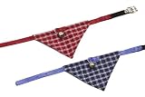 KARLIE Nylon Katzenhalsband mit Tuch ART SPORTIV 10mm x 36cm in 2 Farben (rot und blau)
