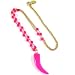 Anna Lou Pink Jade Tusk Pendant Necklace