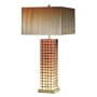 Nova Lighting Bronze Grid Table Lamp, Aluminum/Rust/Bronze