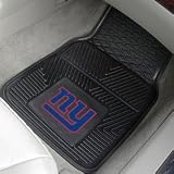 NFL New York Giants 2-Piece Heavy Duty Vinyl Floor Car Mat Set with Logo
