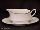 Noritake Platinum Traditions #7808 Gravy Boat With Tray - 2 Pc