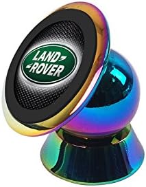 Landrover Logo Cell Phone Car Mount Holder, 360 Degrees Dashboard Universal Car Cradle Mount Rotatable Sticky Magnetic Stand Holder For Smartphone (Colorful Stainless Steel plating)