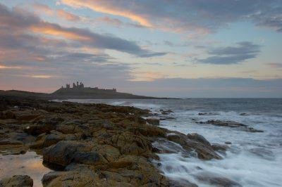 Dunstanburgh Castle, Ode To J M Turner By Andrew Fyfe Highest Quality Art Print Poster - Size: 26 X 17
