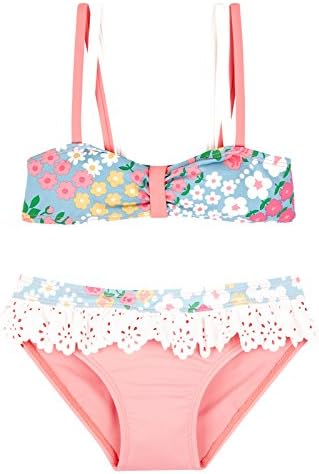 Monsoon Little Girls' Tildie Bikini Size 5-6 Years Blue