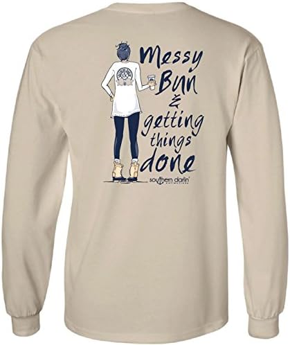 Messy Bun &amp; Getting Things Done - Long Sleeve - Southern Darlin (Small)