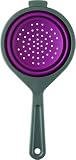 Chef'n SleekStor Scoop Colander, Anthracite/Eggplant