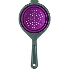Chef'n SleekStor Scoop Colander, Anthracite Eggplant by Chef'n