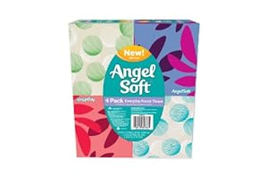 Angel Soft, Everyday, Cube Facial Tissue, [4 Cubes*4 Pack] = 16 Total Count