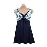 It Figures! Slender Thighs Collection Carnation Tie Swimdress Swimsuit RETAIL VALUE $118
