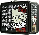 UPC 671803013476 product image for Hello Kitty Nerds Chalkboard SANLB0022 Childrens School Lunchbox,Brown/Red/Black | upcitemdb.com