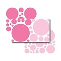 Instant Murals 67 Jumbo Polka Dot Wall Transfer Stickers - Light and Bright Pink