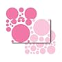 Instant Murals 67 Jumbo Polka Dot Wall Transfer Stickers - Light and Bright Pink