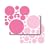 Instant Murals 67 Jumbo Polka Dot Wall Transfer Stickers - Light and Bright Pink