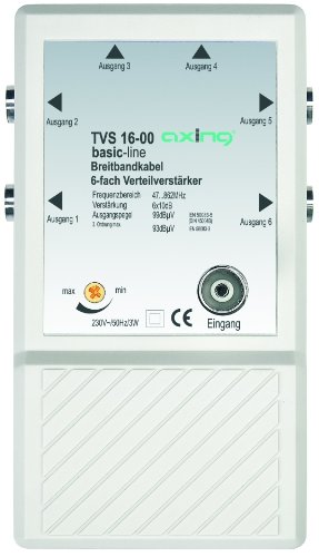 Axing TVS 16-00 6 fach Verteilverst&auml;rker f&uuml;r kleine BK und terrestrische Netze