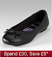 Scuff Resistant Permair™ Bow Ballet Shoes