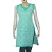 Comfortable Clothing Cotton Womens Sleeveless Top Kurti Chikan Embroidery Size S