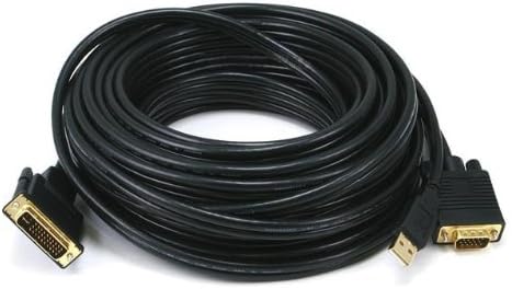 50ft 28AWG VGA &amp; USB (A Type) to M1-D (P&amp;D) Cable - Black By:MP