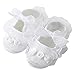 Slowera Baby Girls Soft Soled Princess Shoes (4.14 inch (0-6 Months), White(1 Pairs))
