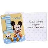 Hallmark Mickey's 1st Birthday Thank-You Notes - 8 ct