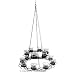15 Glass Votive Candle Holder Hanging 2-tier Chandelier