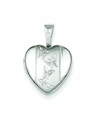 Genuine .925 Sterling Silver Butterflies 12mm Heart Locket 1.3 Grams. 100% Satisfaction Guaranteed.