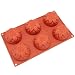 Freshware 6-Cavity Sunflower Cake Silicone Mold and Baking Pan