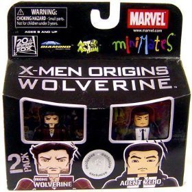 Marvel Minimates Exclusive XMen Origins Wolverine 2 Pack Origins Wolverine and Agent Zero