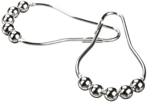 Heavy Duty Roller Shower Curtain Rings, Polished Chrome Clipperton RollerRings? Set of 12 by Clipperton
