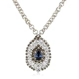 Anton Heunis Grace Kelly Blue And Crystal Medallion