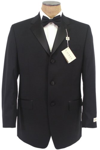 Ralph Lauren Mens Single Breasted 3 Button Solid Black Wool