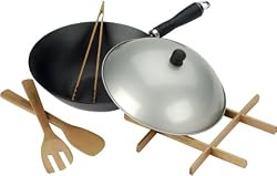 Typhoon Signature Non-Stick 12 Inch Wok Set, Gloss Black