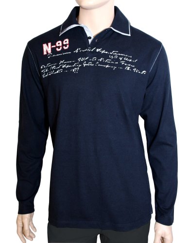 Fischer, modisches Langarm Poloshirt mit Druck-