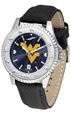 West Virginia Mountaineers Sport AnoChrome Men's Watch with Leather Band