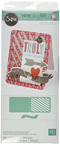 Sizzix 660797 Card A2 Striped Bigz Die by Echo Park Paper Company, X-Large