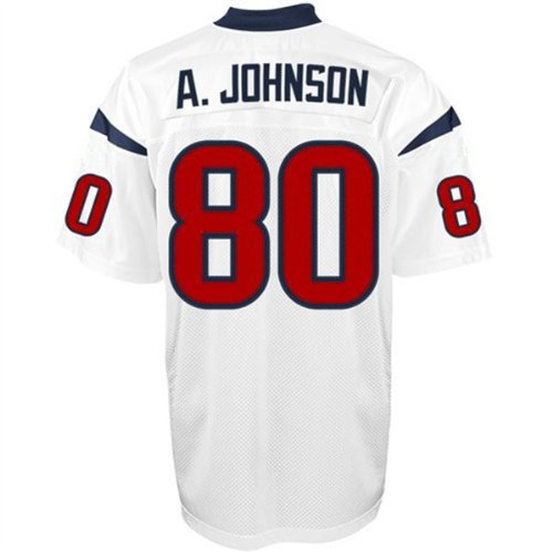 NFL Jerseys Houston Texans 80# A.johnson White Authentic Football Jersey Size 48-56 (Please Select the Size When You Order, Can Do Drop Shipping)
