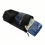 DBPOWER® Hot Yoga Towel Mat Non Slip Blanket With Silicone Plate Dots + Mesh Carry Bag Blue 72
